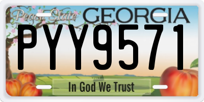 GA license plate PYY9571
