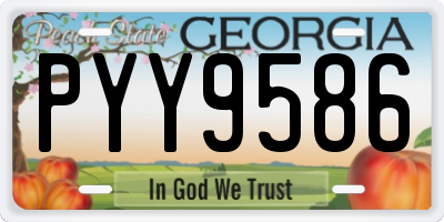 GA license plate PYY9586