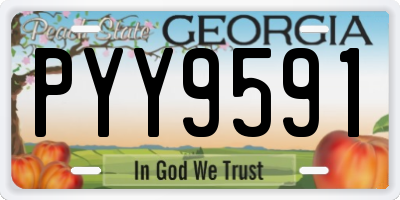 GA license plate PYY9591