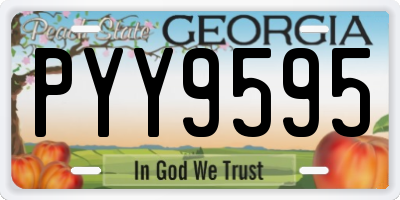 GA license plate PYY9595