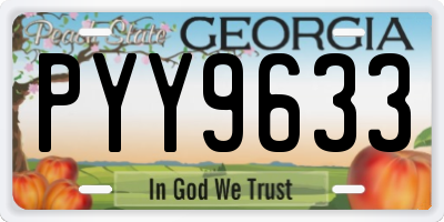 GA license plate PYY9633