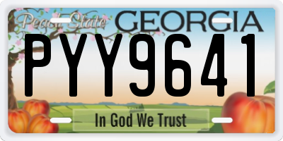 GA license plate PYY9641