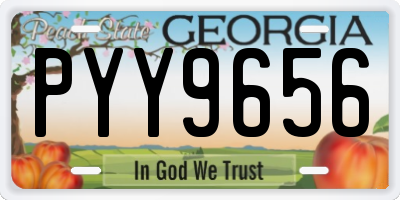 GA license plate PYY9656