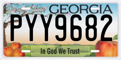 GA license plate PYY9682