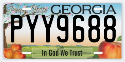 GA license plate PYY9688