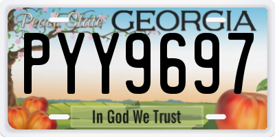 GA license plate PYY9697