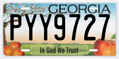 GA license plate PYY9727