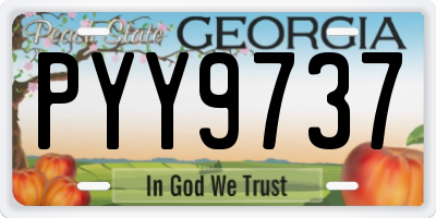 GA license plate PYY9737