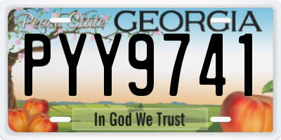 GA license plate PYY9741