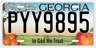 GA license plate PYY9895