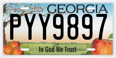 GA license plate PYY9897
