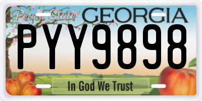 GA license plate PYY9898