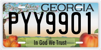GA license plate PYY9901