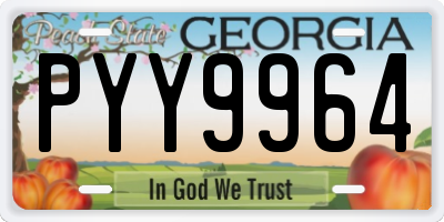 GA license plate PYY9964