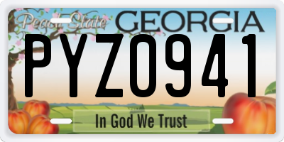 GA license plate PYZ0941