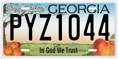 GA license plate PYZ1044