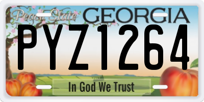 GA license plate PYZ1264