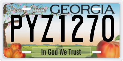 GA license plate PYZ1270