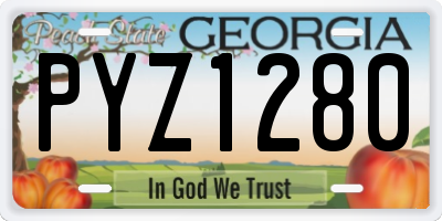 GA license plate PYZ1280