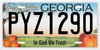 GA license plate PYZ1290