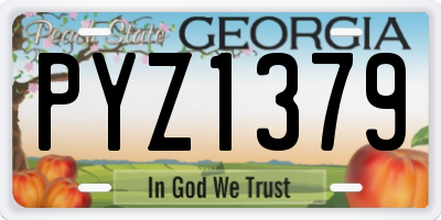 GA license plate PYZ1379