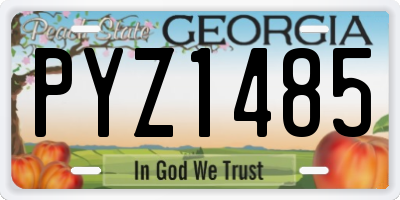GA license plate PYZ1485