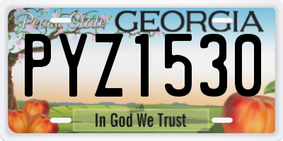 GA license plate PYZ1530
