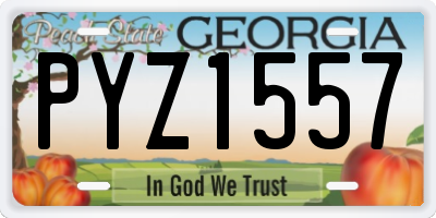 GA license plate PYZ1557