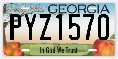 GA license plate PYZ1570