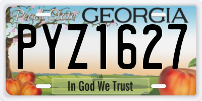 GA license plate PYZ1627