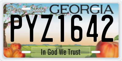 GA license plate PYZ1642