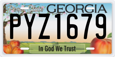 GA license plate PYZ1679