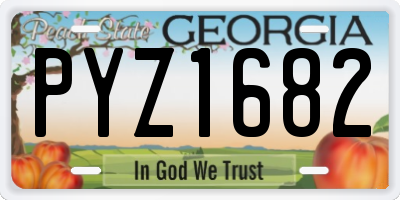GA license plate PYZ1682