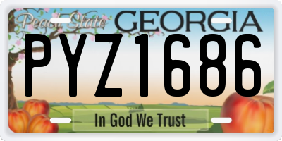 GA license plate PYZ1686