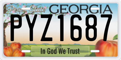 GA license plate PYZ1687