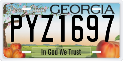 GA license plate PYZ1697