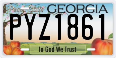 GA license plate PYZ1861