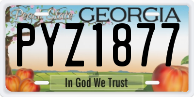 GA license plate PYZ1877