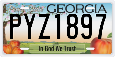 GA license plate PYZ1897