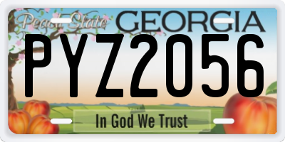 GA license plate PYZ2056