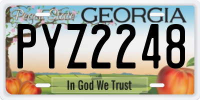 GA license plate PYZ2248