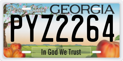 GA license plate PYZ2264