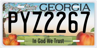 GA license plate PYZ2267