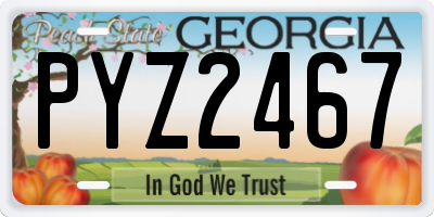 GA license plate PYZ2467