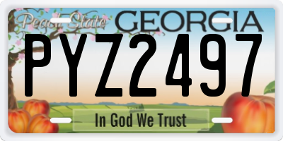 GA license plate PYZ2497