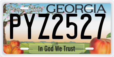 GA license plate PYZ2527