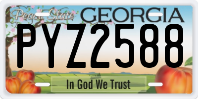 GA license plate PYZ2588
