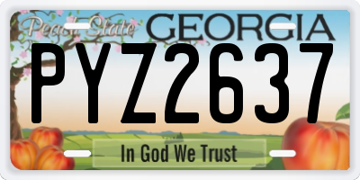 GA license plate PYZ2637