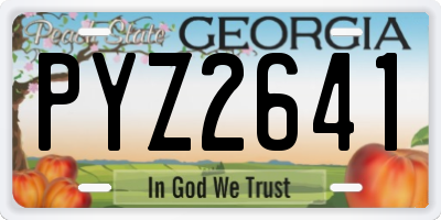 GA license plate PYZ2641