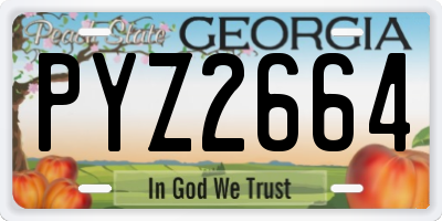 GA license plate PYZ2664